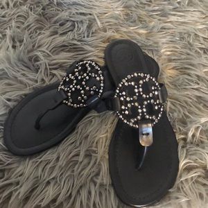 Tory Burch black Miller sandal size 7.5